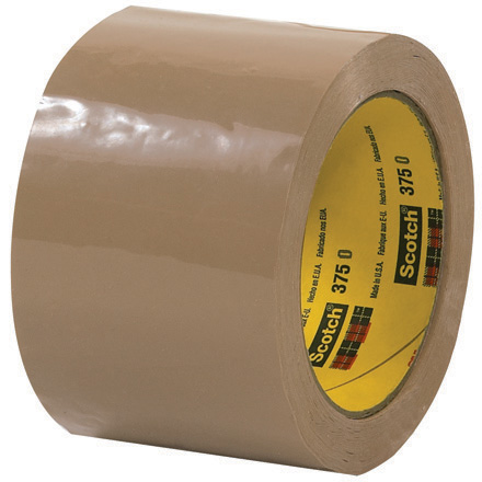 3" x 55 yds. Tan (6 Pack) Scotch<span class='rtm'>®</span> Box Sealing Tape 375