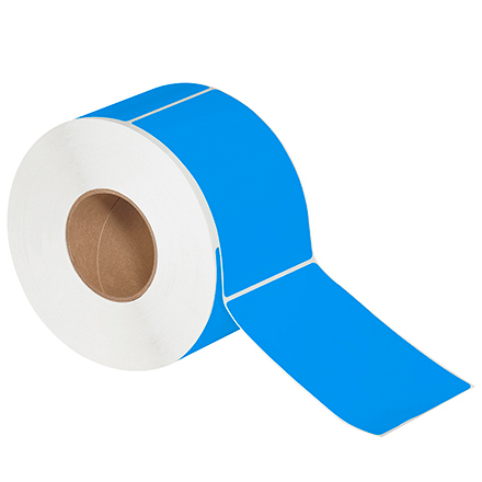 4 x 6" Fluorescent Blue Thermal Transfer Labels