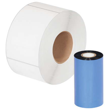 4.33" x 984' Black Thermal Transfer Ribbons - Wax