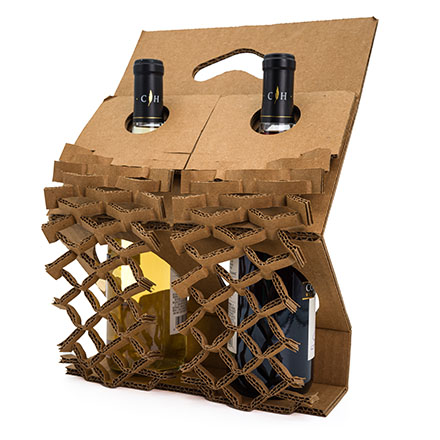 Hexpand 2 Pack Insert for Corrugated Bottle Shipper